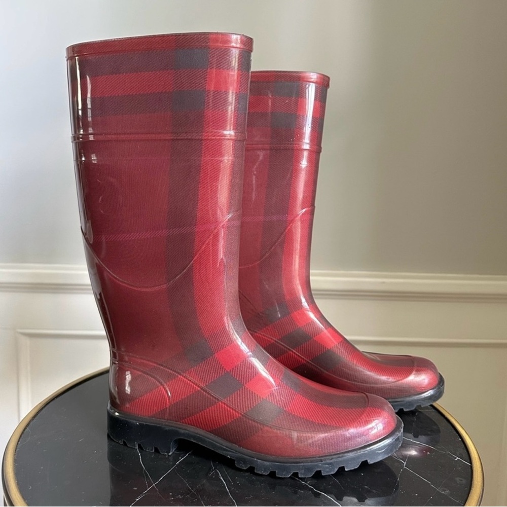 Burberry Brit Red Plaid Wool Jacket size 6 - Picture 12 of 12